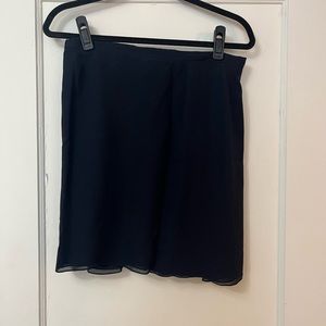 Akris 100% Silk Navy Mini Skirt